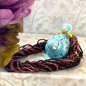 Vintage purple beaded necklace
